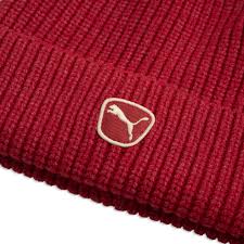 PUMA CAT PATCH MID CROWN BEANIE RED RHYTHM