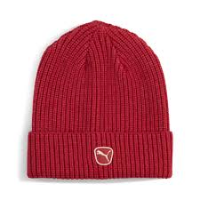 PUMA CAT PATCH MID CROWN BEANIE RED RHYTHM