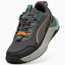 EVOLVE 2.0 TRAIL LO JR idman ayaqqabısı - MOODY GRAY-BRIGHT PAPAYA-PUMA BLACK