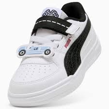 PUMA CAVEN III RACING CREW AC+ PS idman ayaqqabısı WHITE-BLACK-CHAMBRAY BLUE