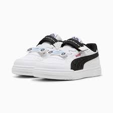 PUMA CAVEN III RACING CREW AC+ PS idman ayaqqabısı WHITE-BLACK-CHAMBRAY BLUE