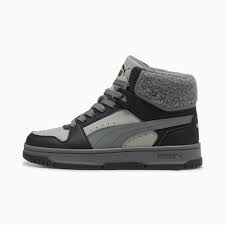 REBOUND SLAM MID COZY JR idman ayaqqabısı GRAY ECHO-SLATE SKY-BLACK
