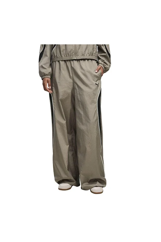 PUMA SPORT RELAXED WOVEN PANTS MOUSE GRAY