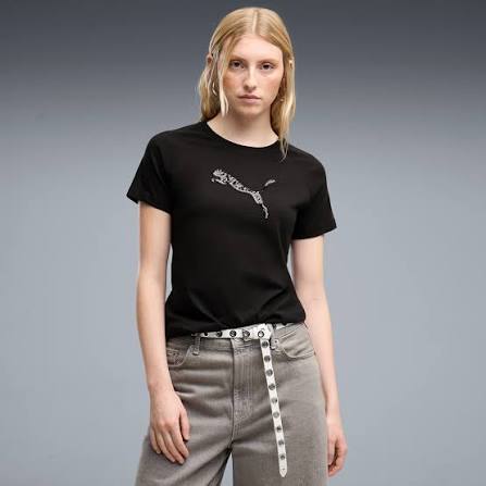ESS SEQUINS tişört BLACK