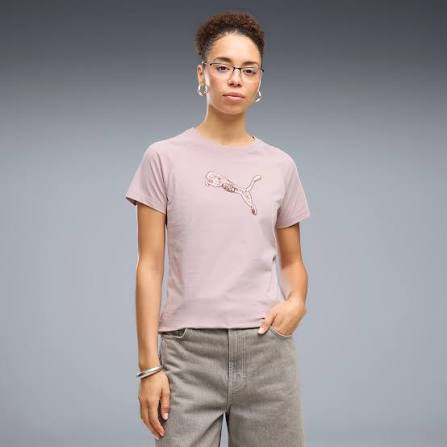 ESS SEQUINS tişört MISTY PINK