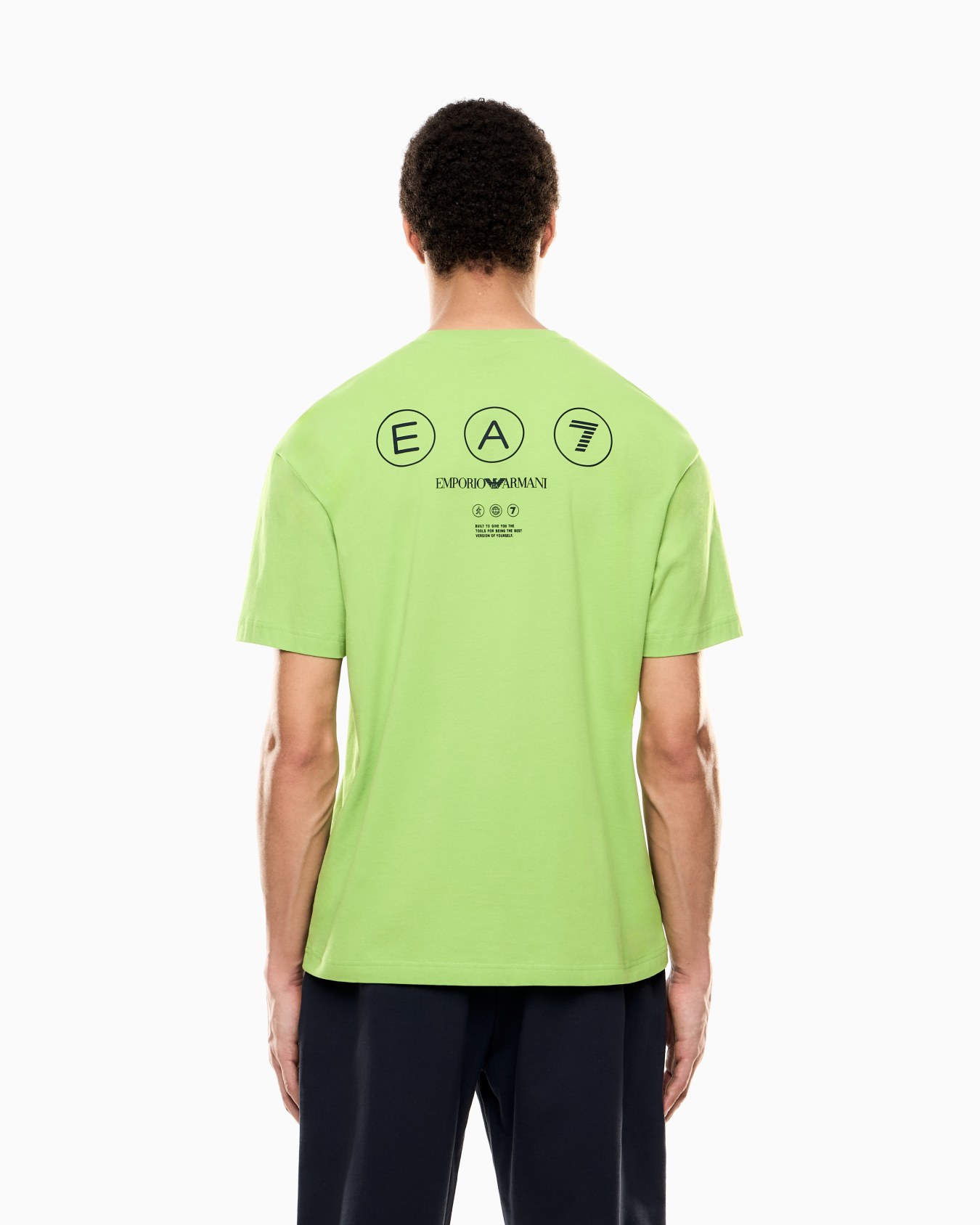 Emporio Armani EA7 Logo Series Kişilər üçün printli qısaqol köynək