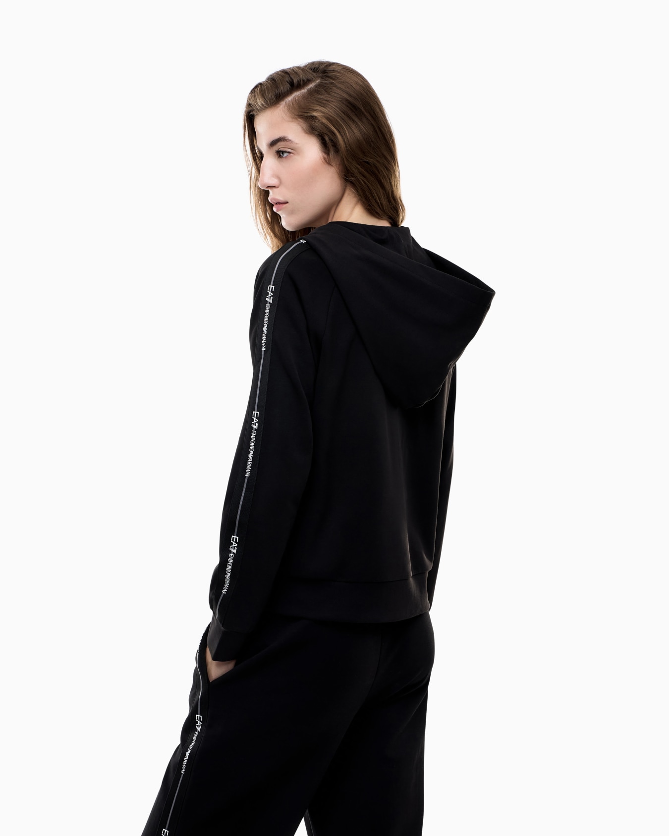 EMPORIO ARMANI EA7 Logo Series hooded sweatshirt Women