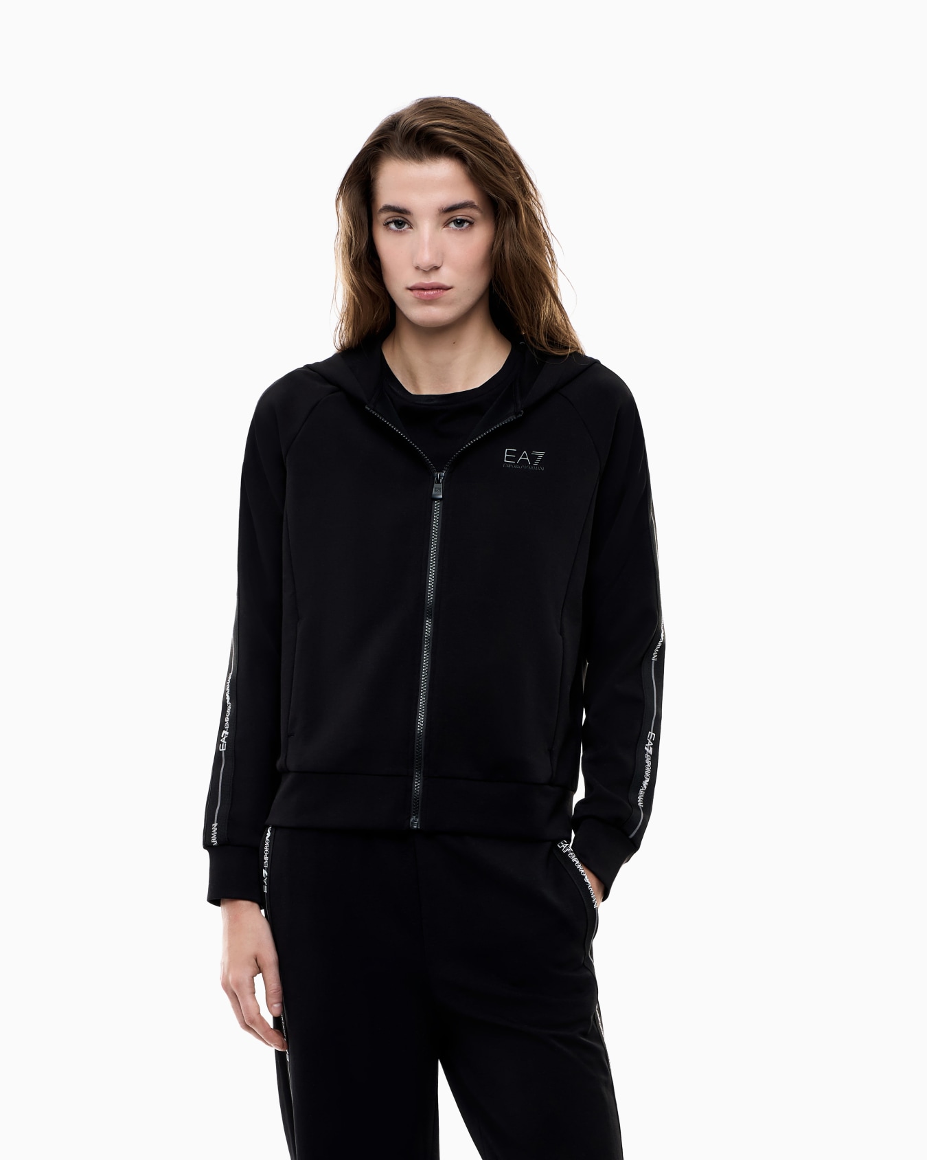 EMPORIO ARMANI EA7 Logo Series hooded sweatshirt Women