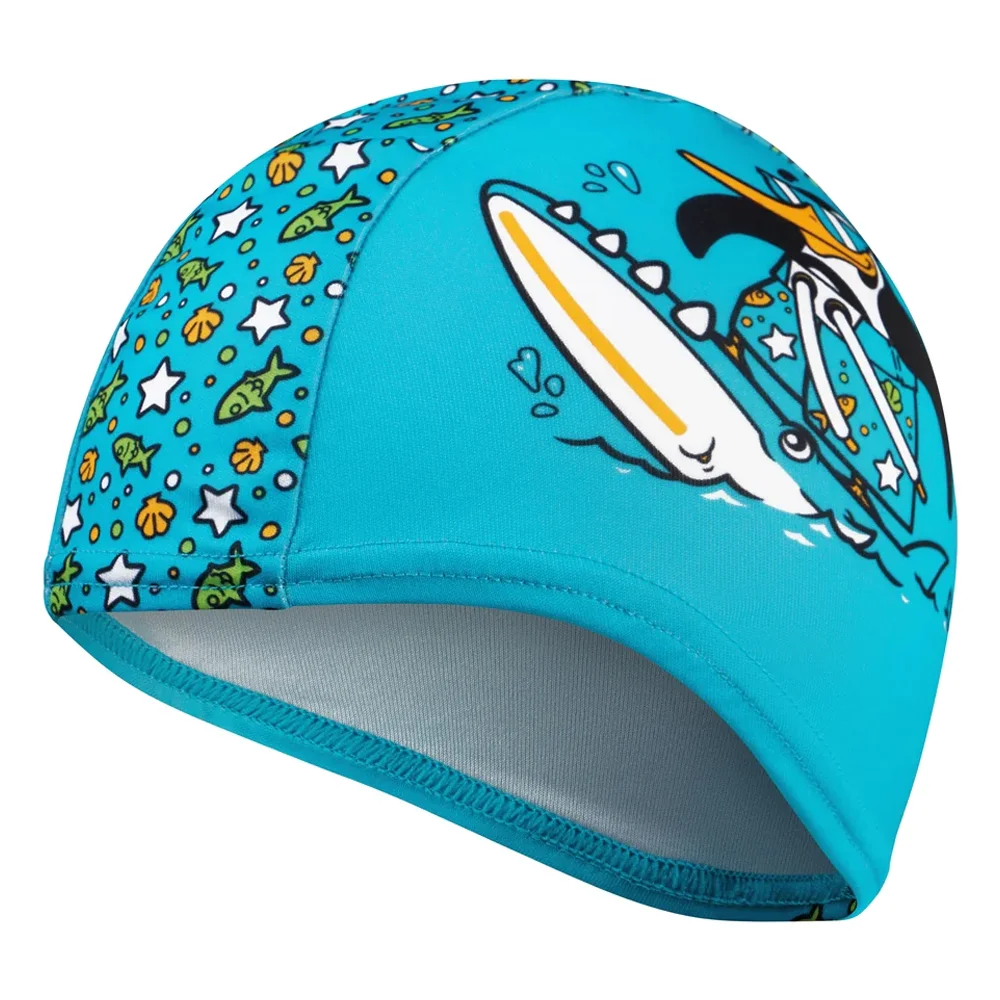 SPEEDO PRINTED POLYESTER CAP SWIMMING CAP KIDS'