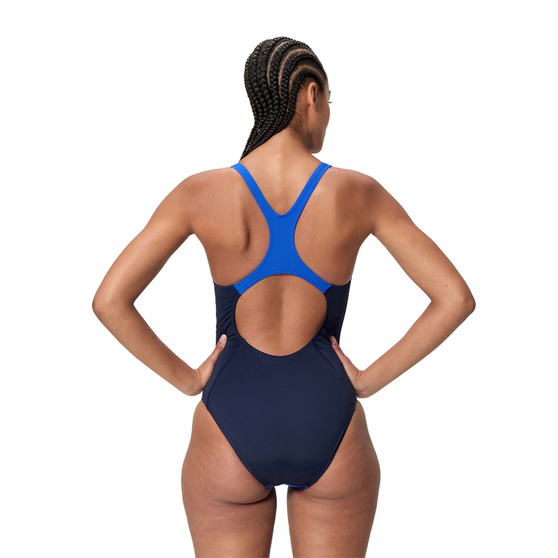 Speedo Solid Spliced Medalist Qadınlar üçün üzgüçülük geyimi