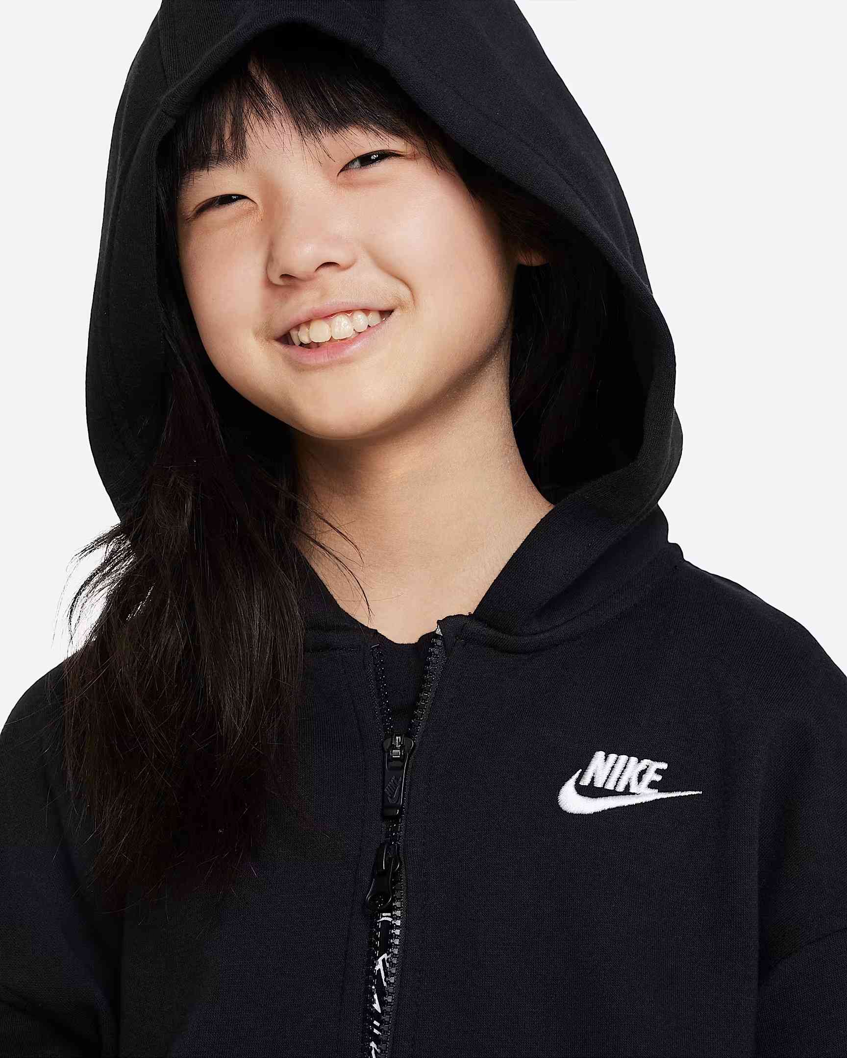 Nike Sportswear Club Fleece Oversized Full-Zip Uşaqlar üçün Hudi