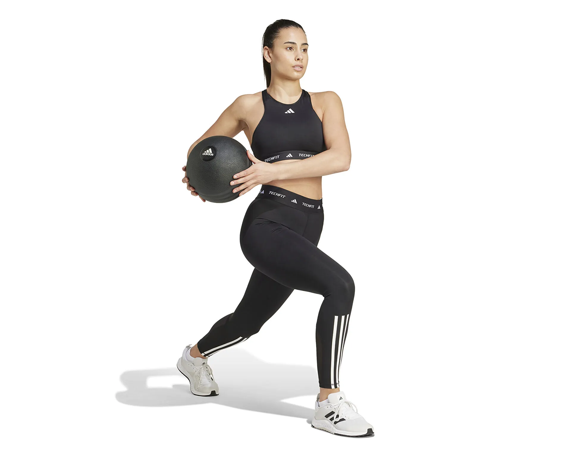 Adidas TECHFIT 3-Stripes 7/8 Qadınlar üçün legginslər