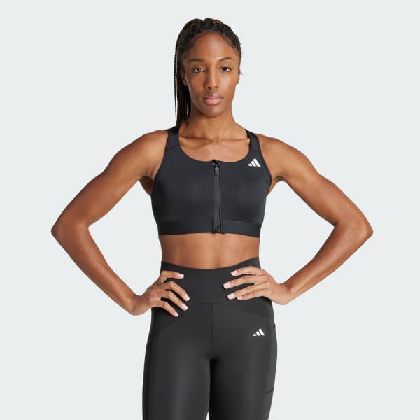 Adidas Powerreact Training Medium-Support Zip Bra