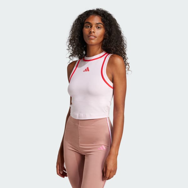 Adidas ESS Color-Pop Cotton Crop Tank Top