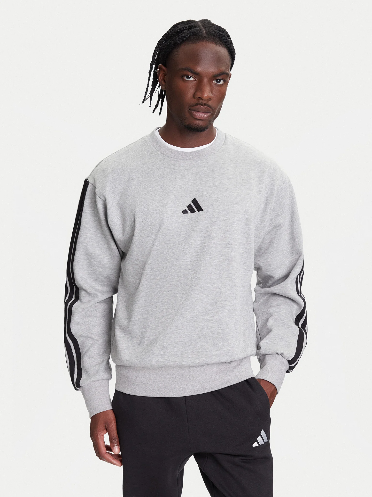 ADIDAS Essentials 3-Stripes Fleece Men's Sweatshirt