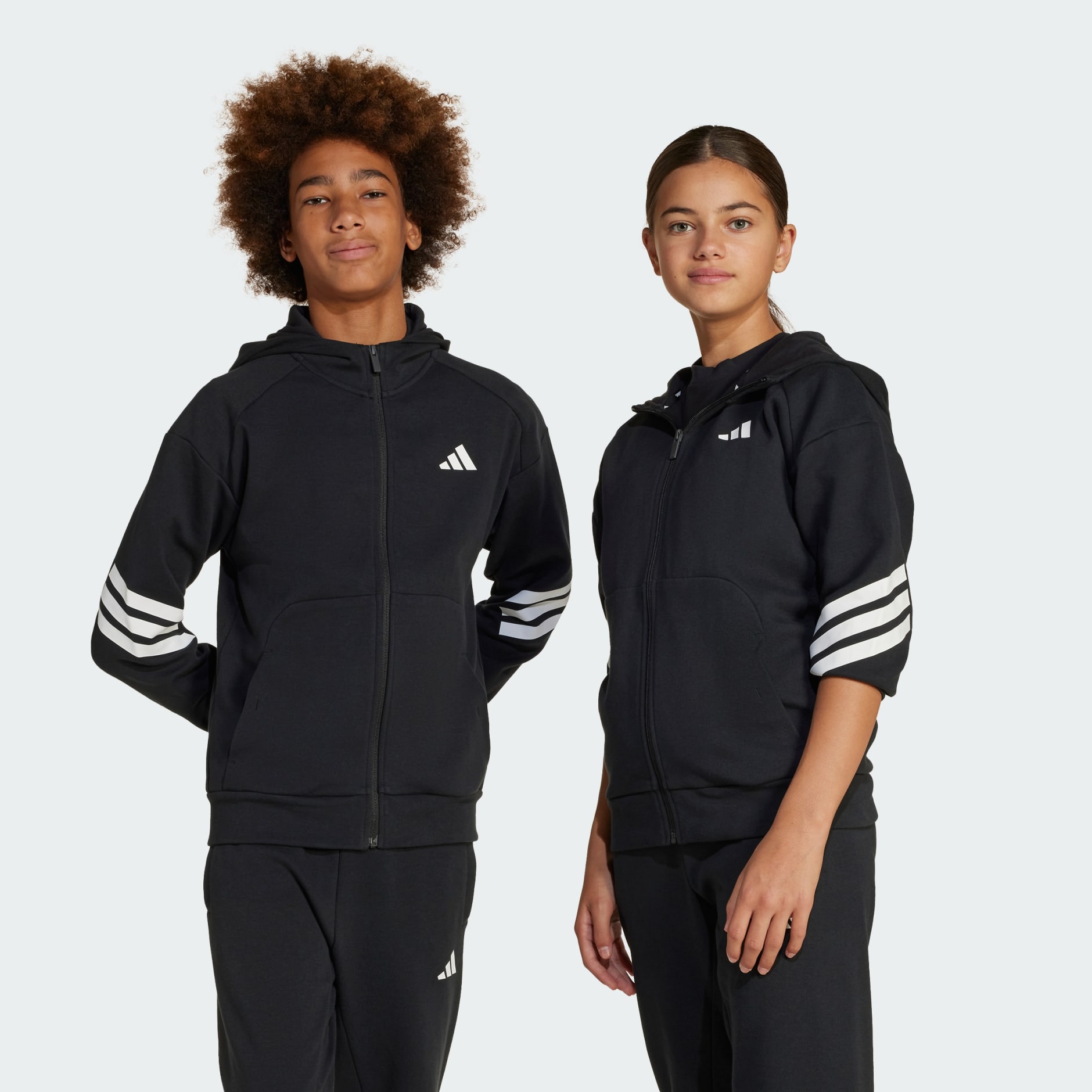 Adidas Future Icons 3-Stripes Full-Zip Hooded Track Jacket Kids'