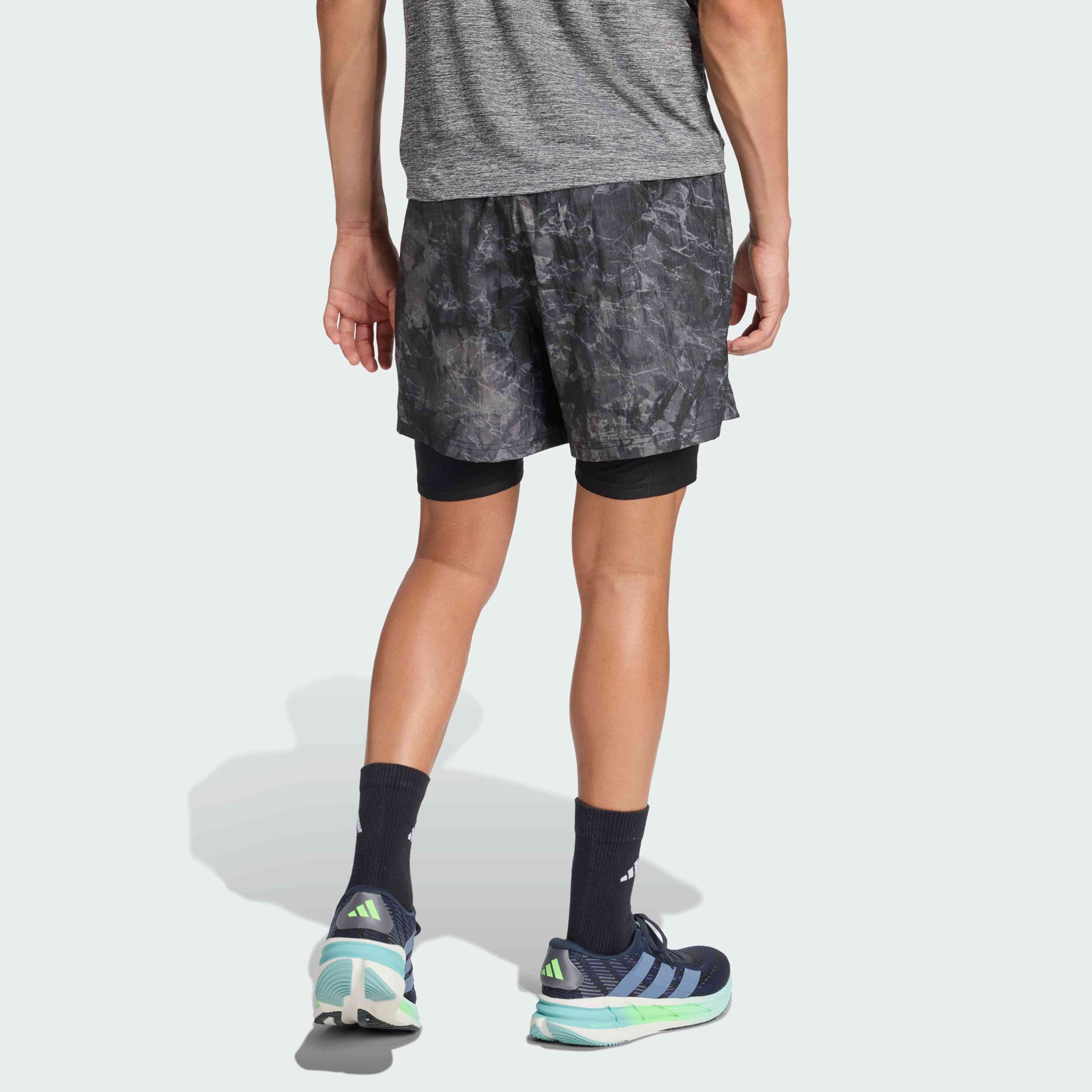 Adidas 2в1 Own The Run Spray Dye training shorts Men's
