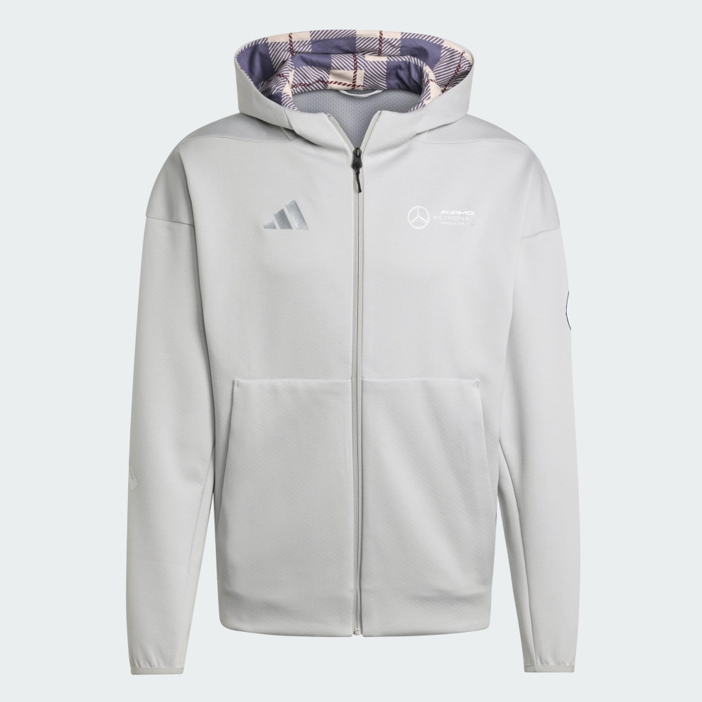 Adidas Mercedes - AMG Petronas Formula One Team Silver Arrows Full-Zip Hood Kişilər üçün hudi