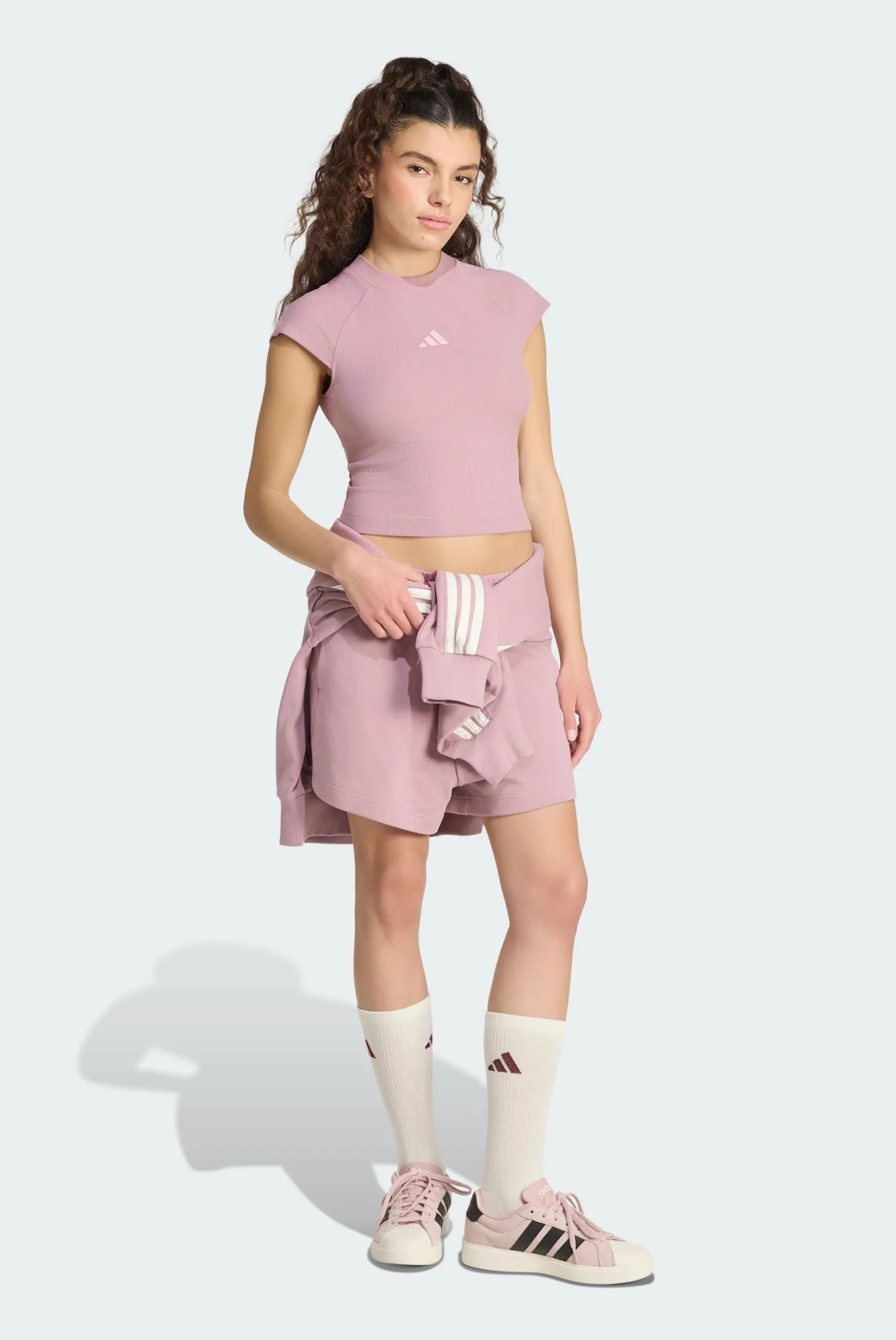 ADIDAS KIT SMALL LOGO RIB Women's T-SHIRT