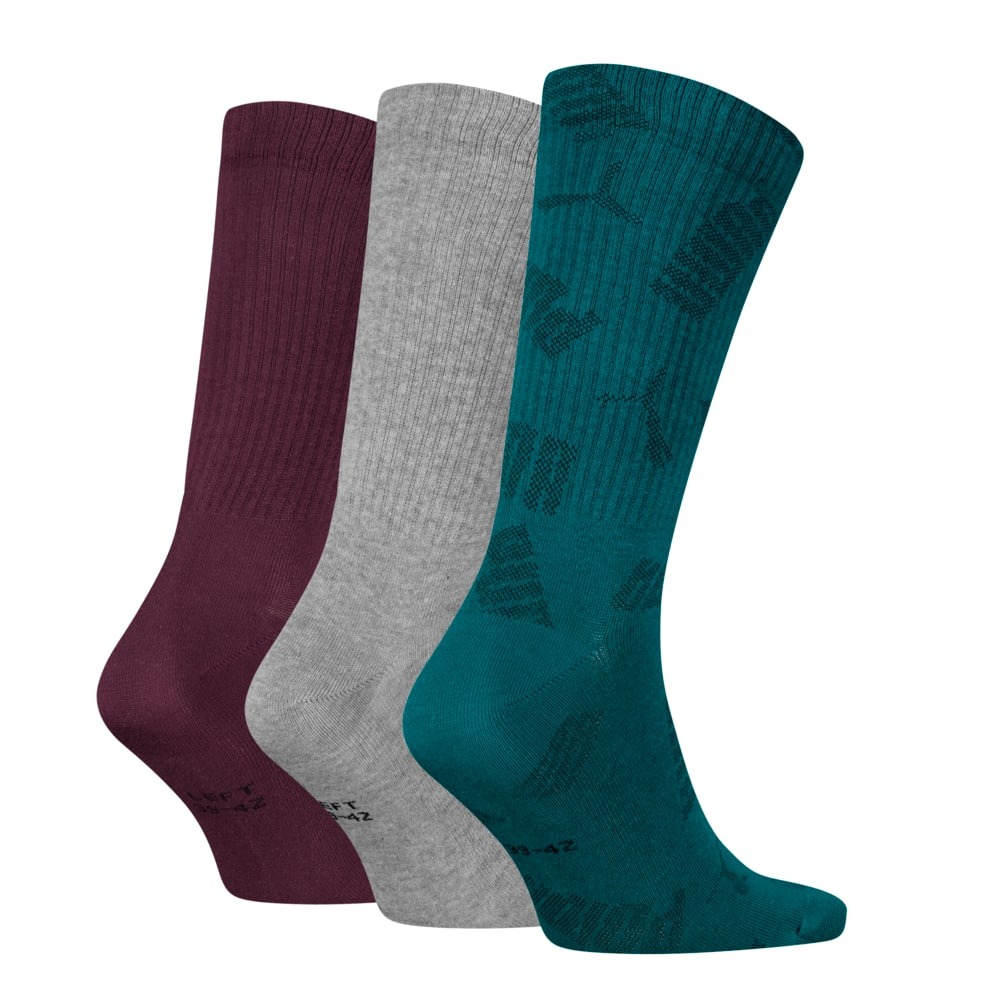 PUMA UNISEX MESH LOGO CREW SOCK 3P